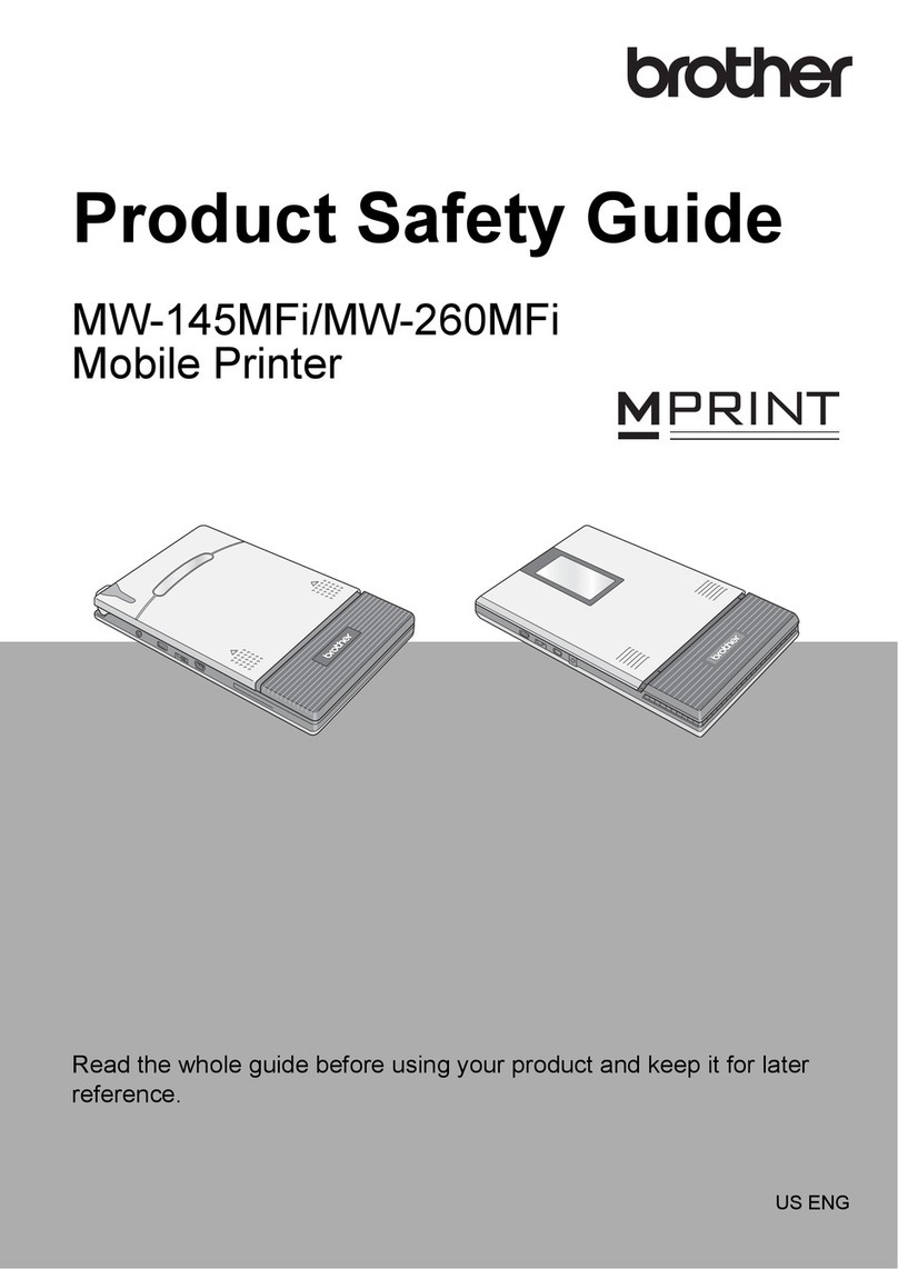Brother MPRINT MW-145MFi Product safety guide
