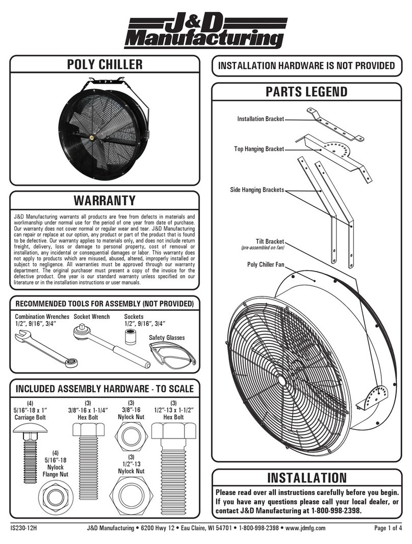J&D MAnufacturing VPRF363 User manual