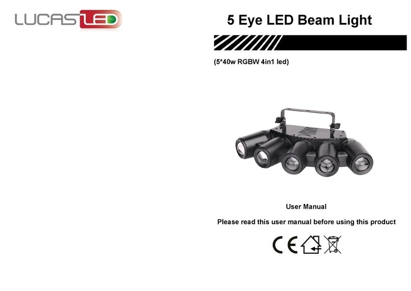 Lucas Led 5 Eye LED Beam Light User manual