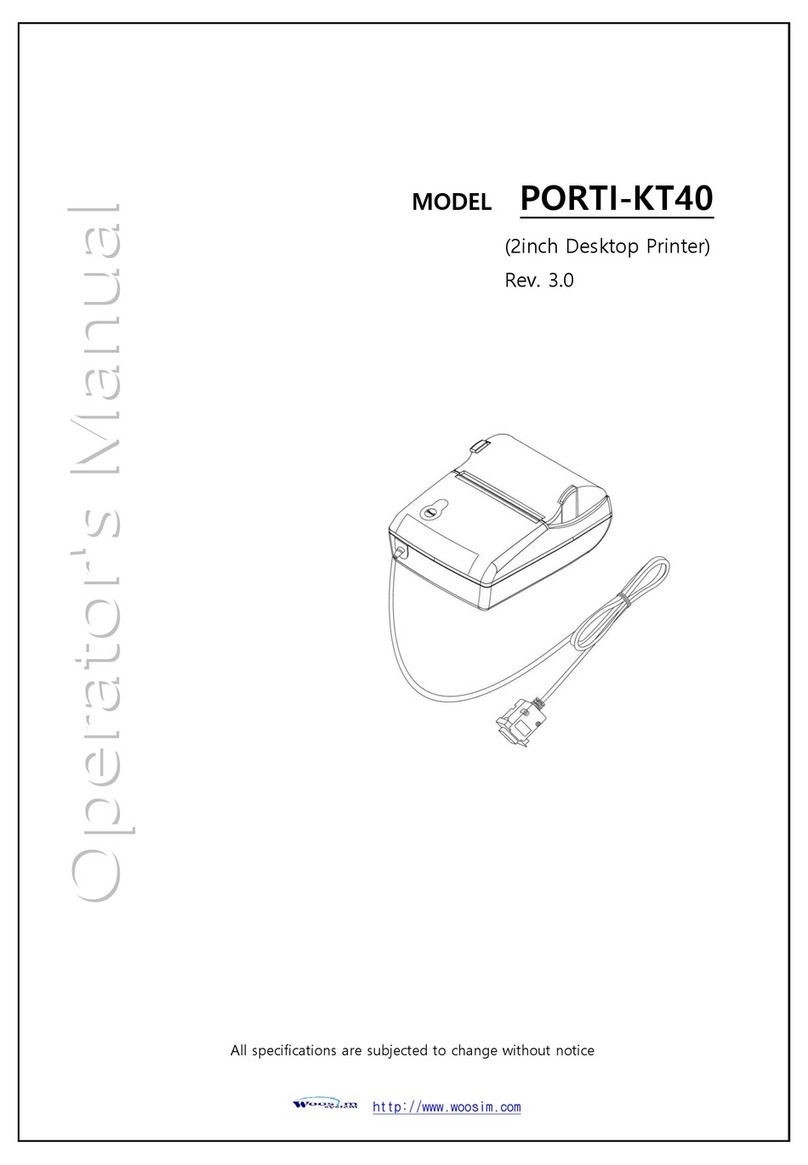 Woosim Systems PORTI-KT40 Operator's manual