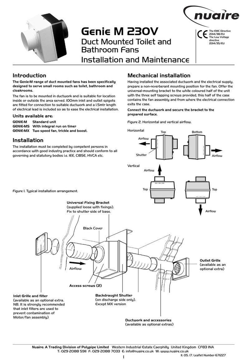 NuAire GENIE-MX Installation and Maintenance