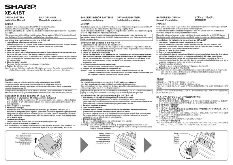 Sharp XE-A1BT User manual