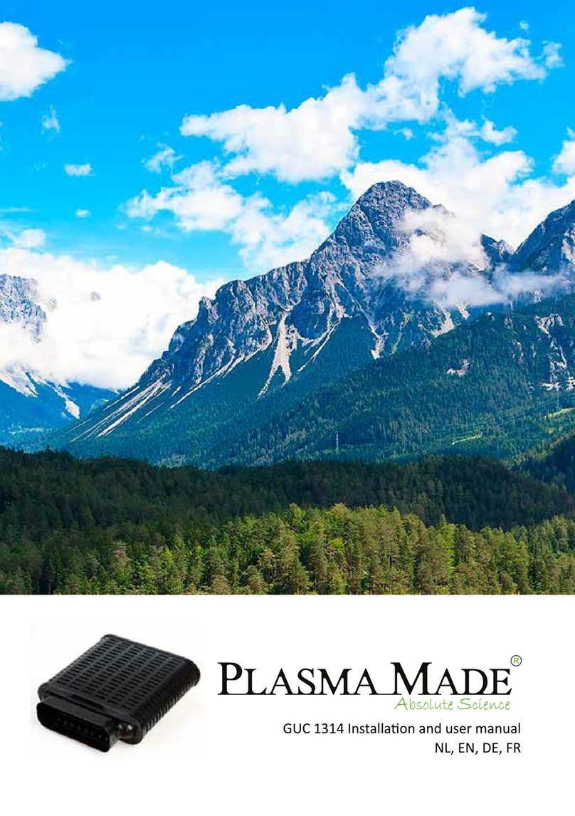 Plasma Made GUC 1314 Airfilter Installation and user manual