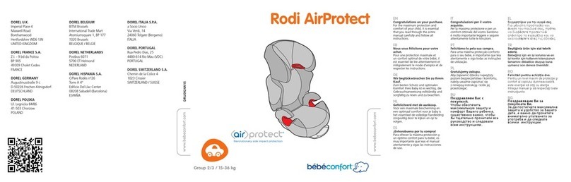 Dorel Rodi AirProtect Troubleshooting guide Dorel Rodi AirProtect Troubleshooting guide