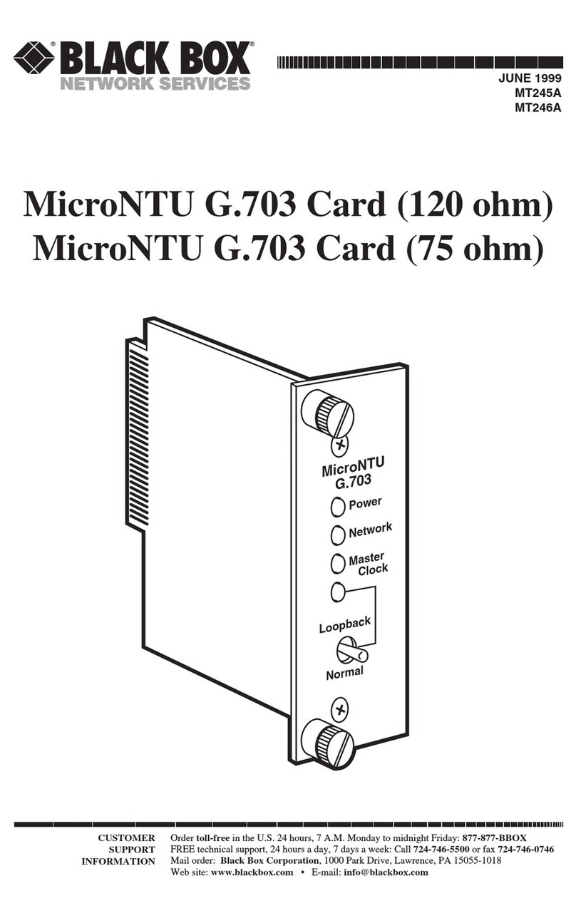 Black Box MicroNTU G.703 Series User manual
