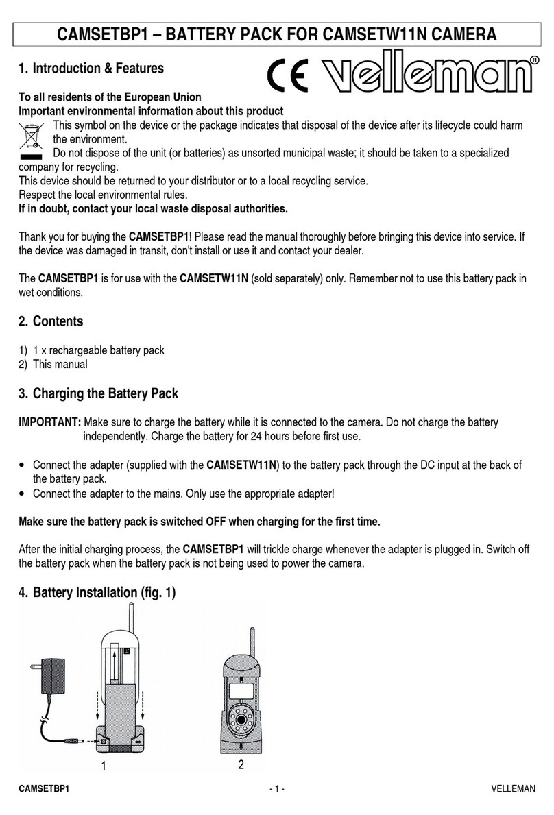 Velleman CAMSETBP1 manual