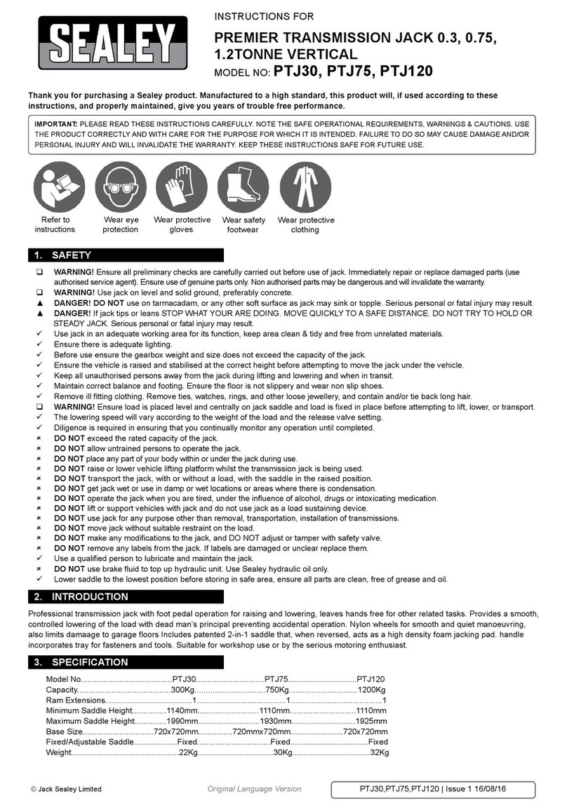 Sealey PTJ30 User manual