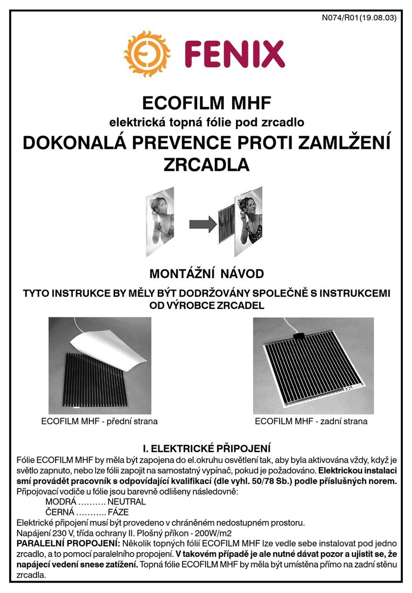 Fenix ECOFILM MHF Series Fitting instructions