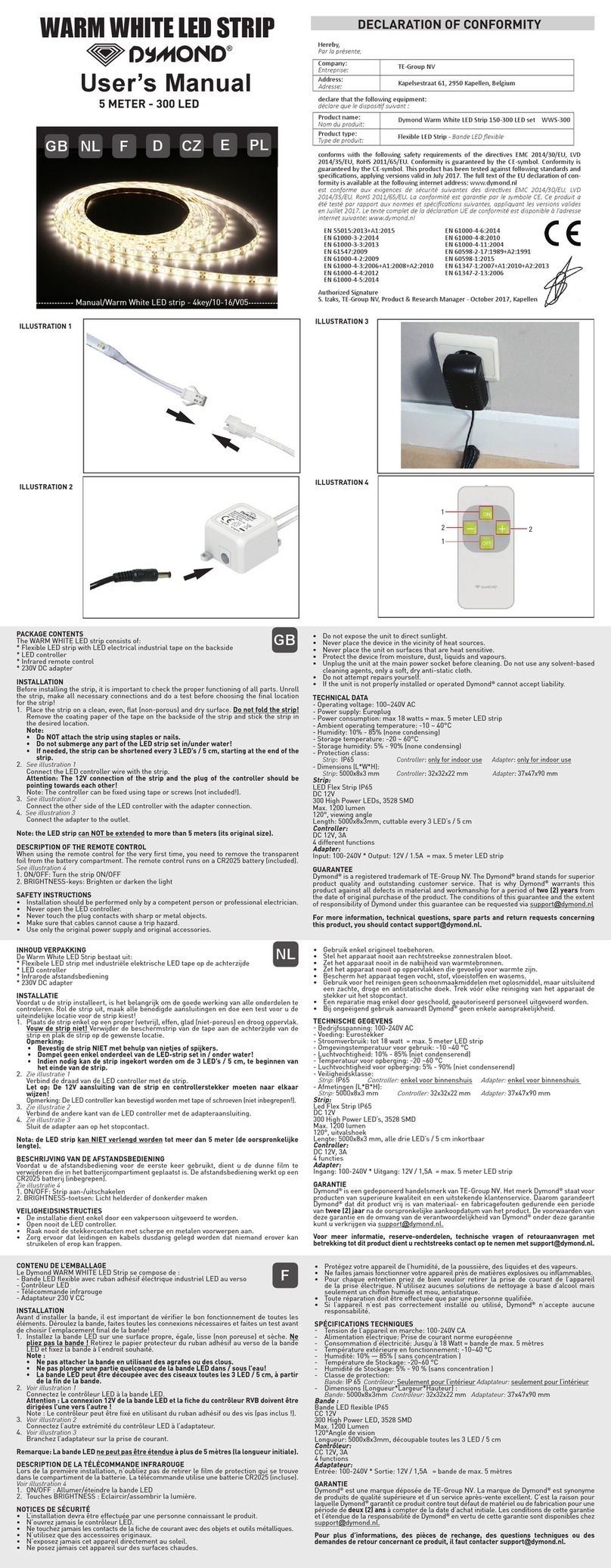 TE Dymond user manual