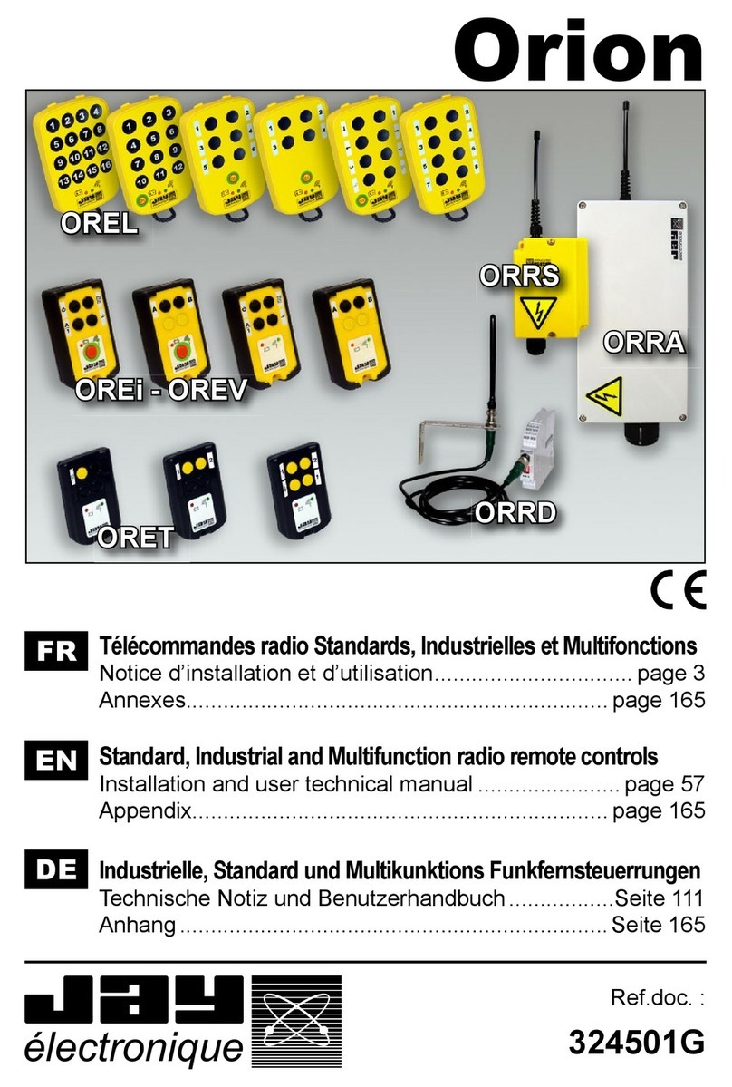 Jay electronique Orion Installation and user technical manual