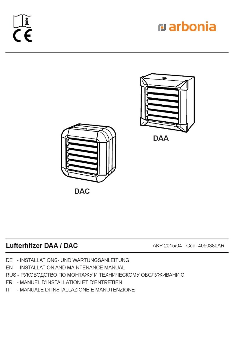 Arbonia DAC Installation and maintenance manual