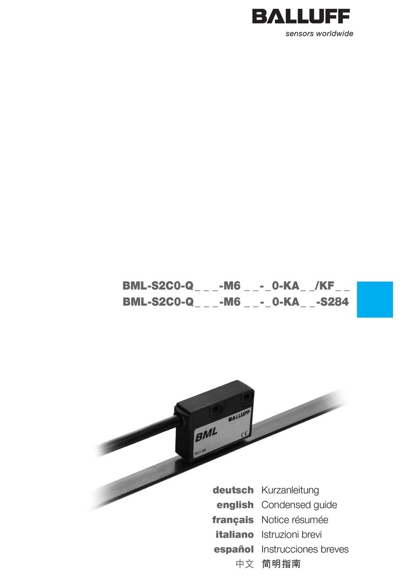 Balluff BML Series User manual Balluff BML Series User manual