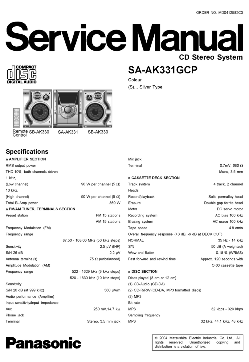 Panasonic SA-AK331GCP User manual Panasonic SA-AK331GCP User manual