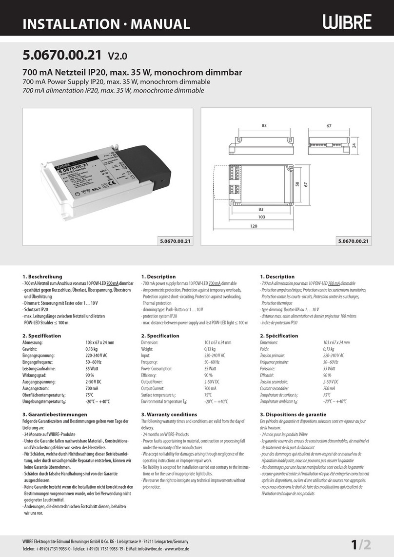 Wibre 5.0670.00.21 installation manual