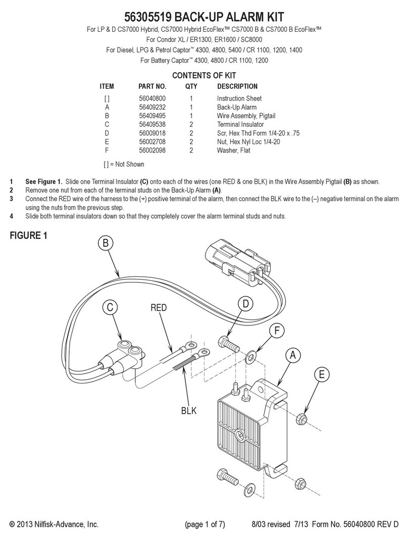 Nilfisk-Advance 56305519 installation instructions
