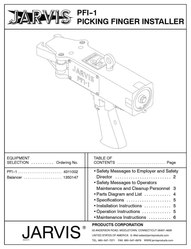 Jarvis PFI-1 User manual