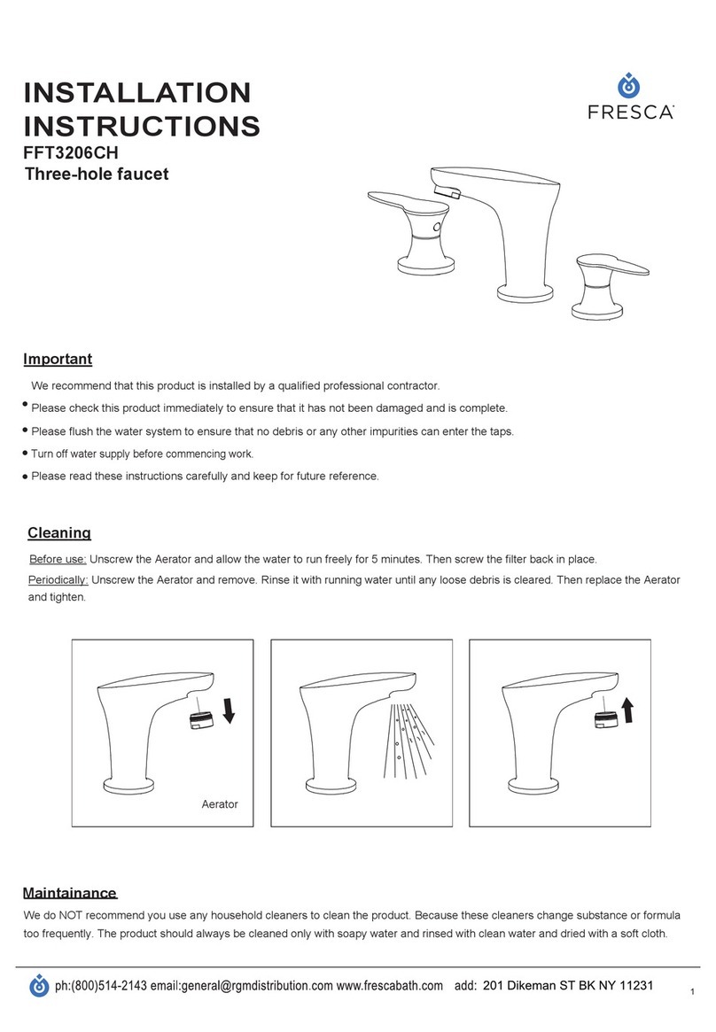 Fresca FFT3206CH installation instructions
