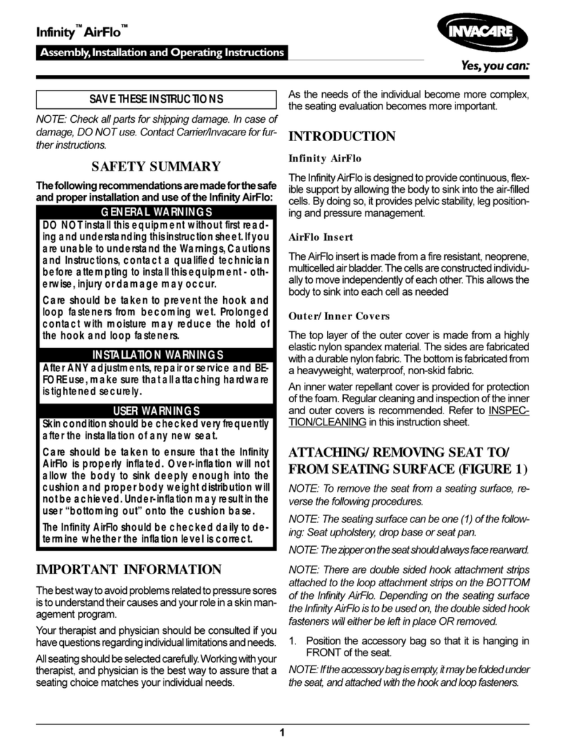 Invacare Infinity AirFlo Assembly instructions