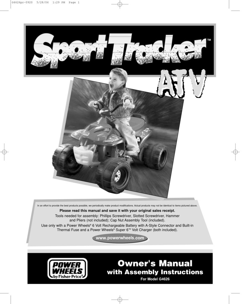 Fisher-Price POWER WHEELS Sport Tracker ATV G4626 Owner's manual with assembly instructions