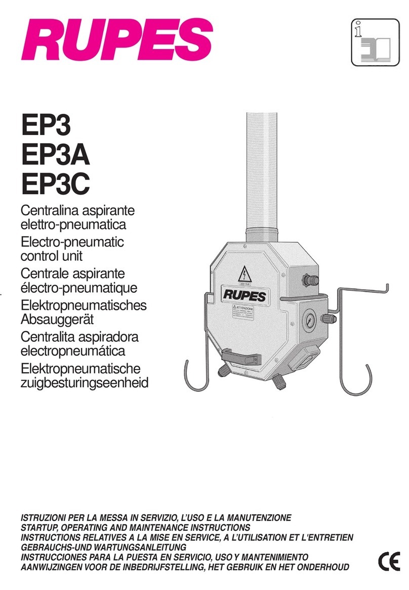Rupes EP3 Operating and maintenance instructions