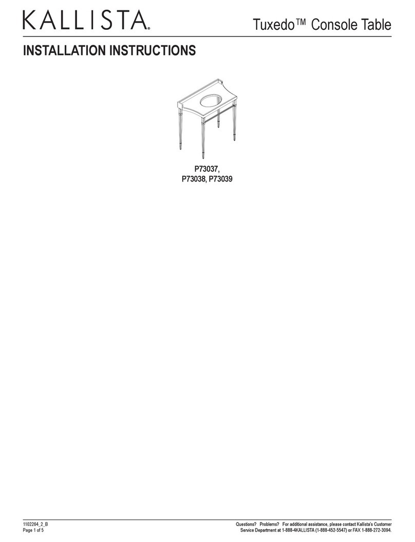 Kallista Tuxedo P73037 installation instructions