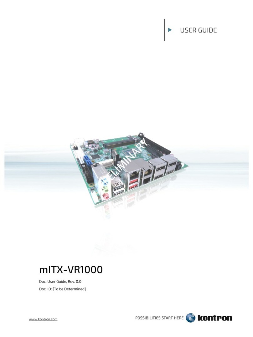 Kontron mITX-VR1000 User manual
