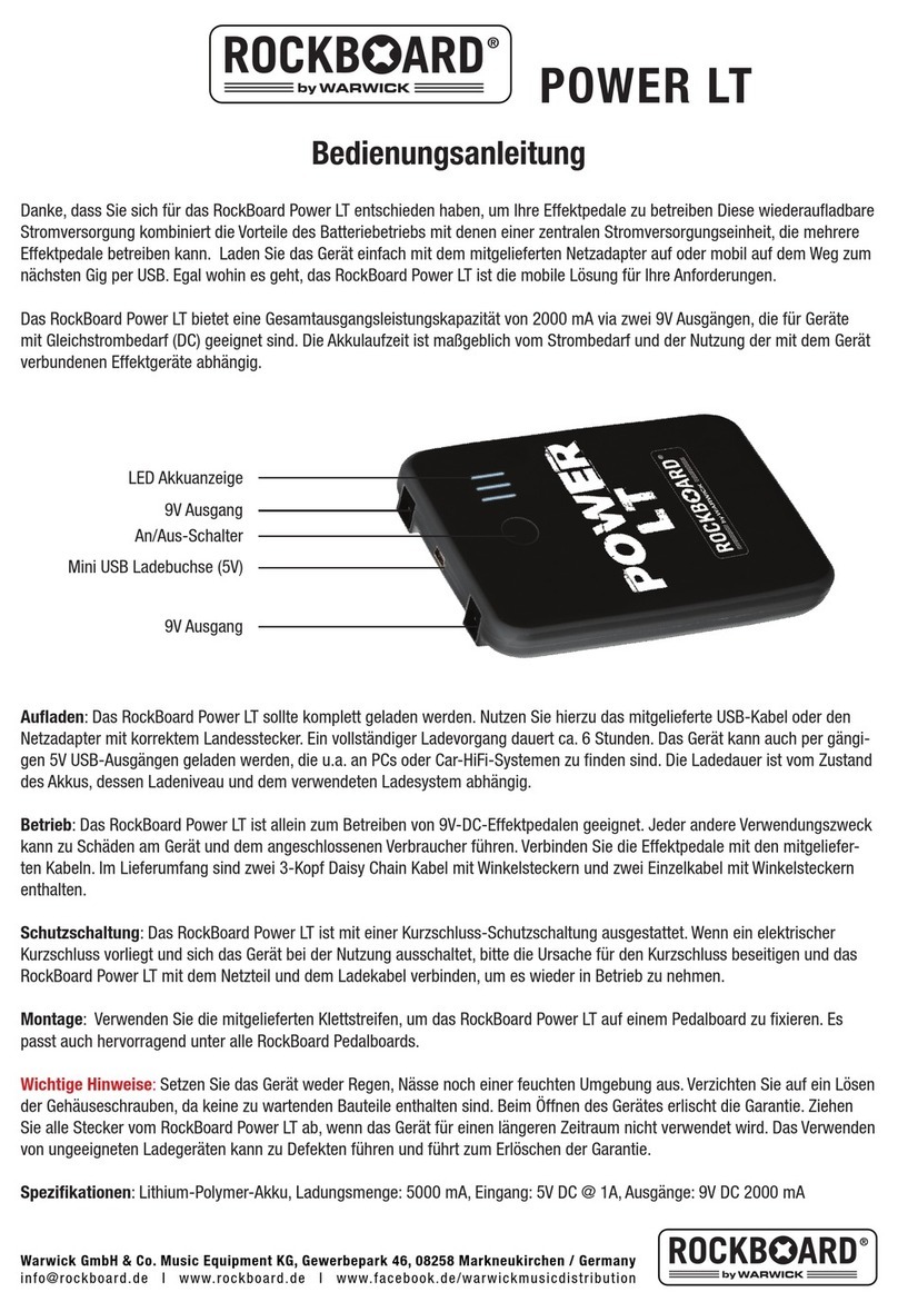 Warwick ROCKBOARD POWER LT user manual