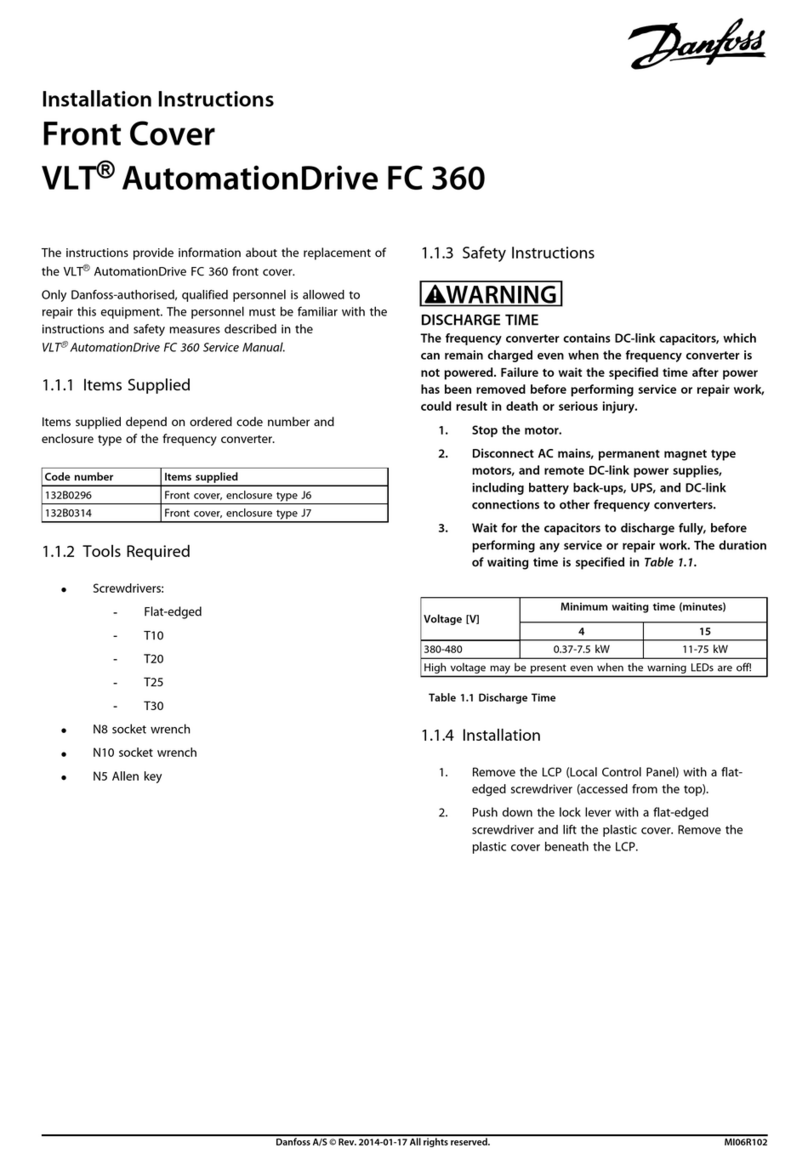 Danfoss VLT AutomationDrive FC 360 User manual