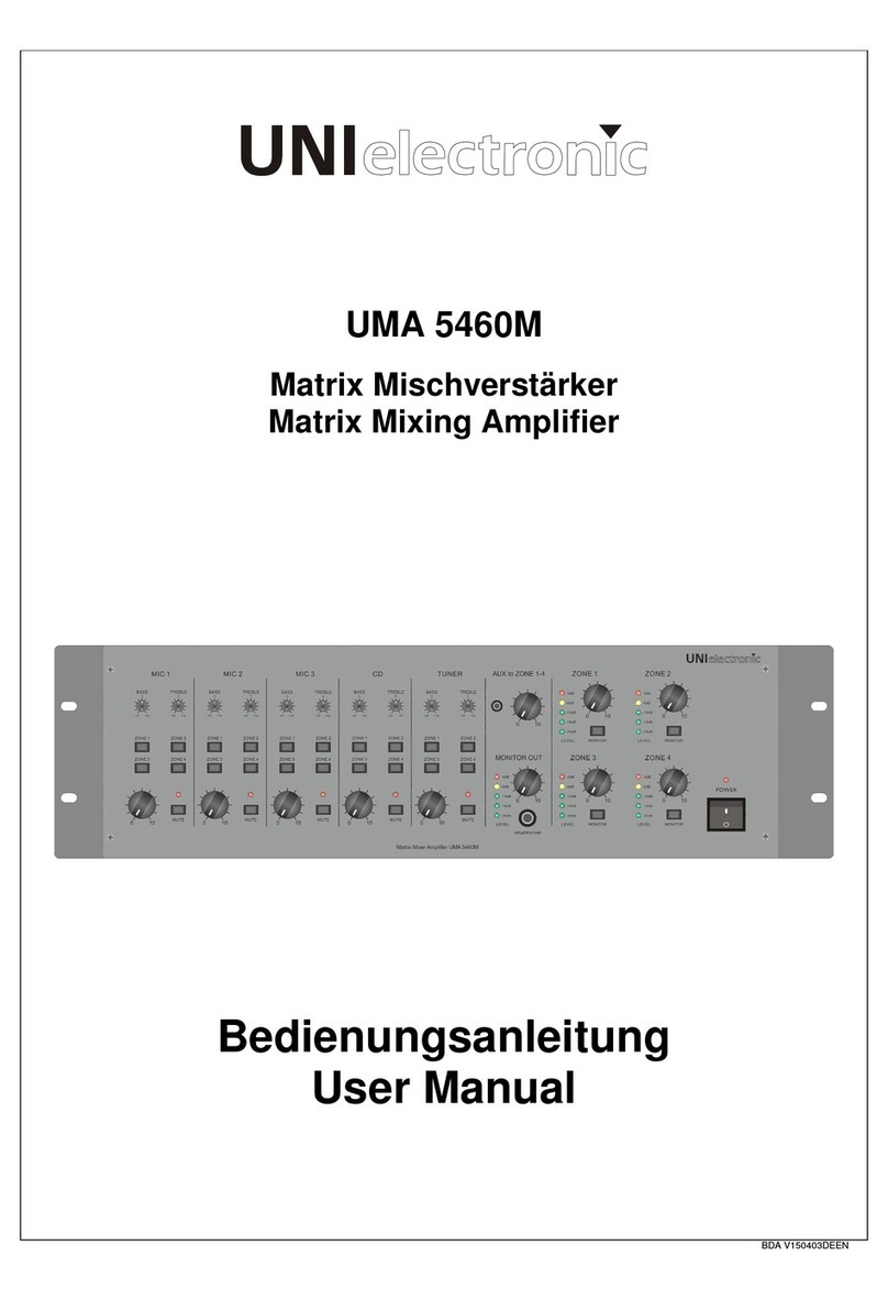 UNI electronic UMA 5460M user manual