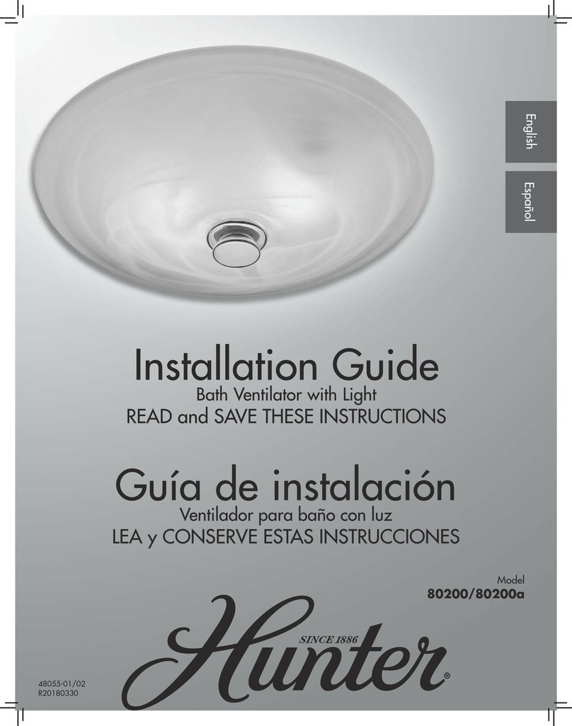 Hunter 80200 User manual