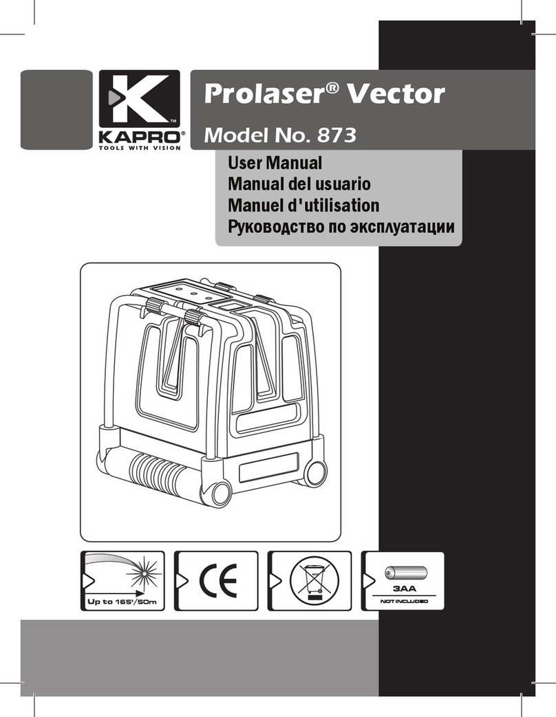 Kapro Prolaser Vector 873 user manual