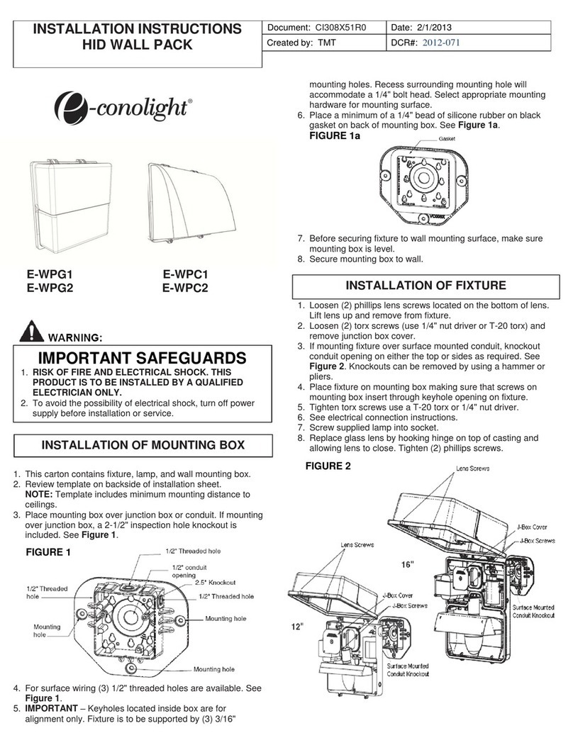 e-conolight E-WPG1 User manual