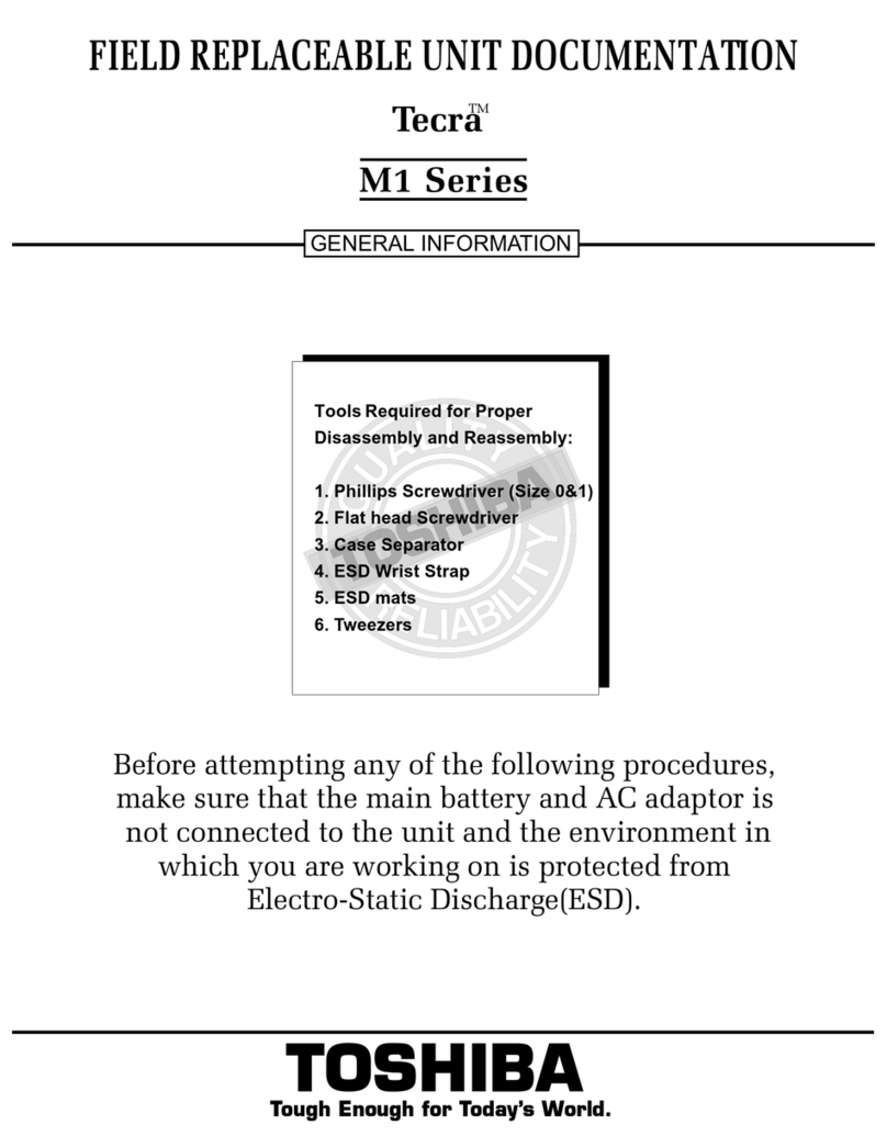 Toshiba Tecra M1 Series Field replaceable unit documentation