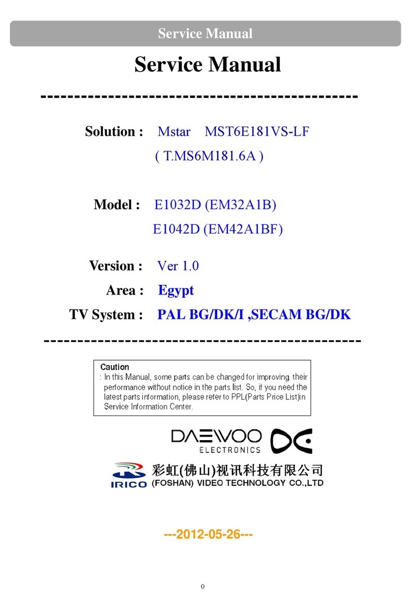 DAEWOO ELECTRONICS E1032D Service manual