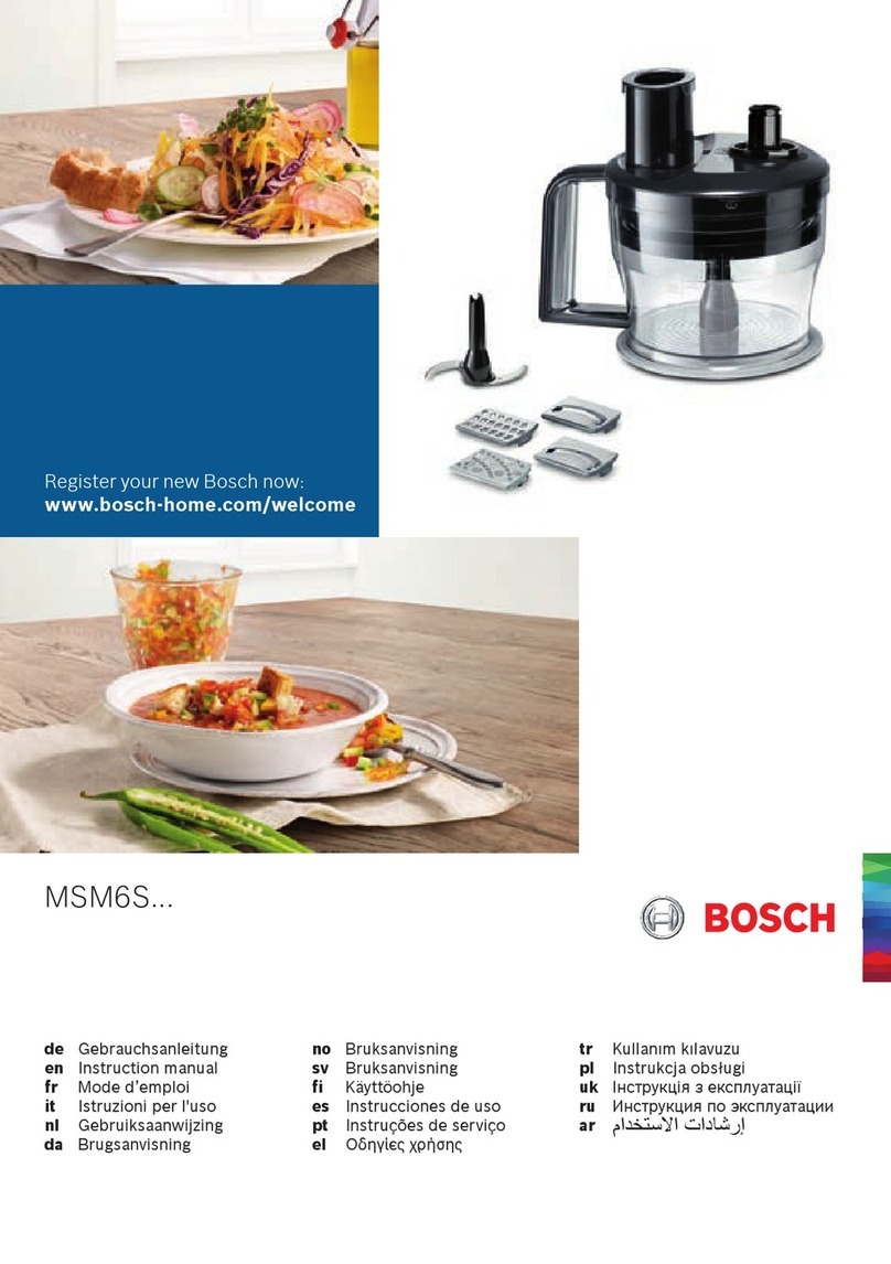 Bosch MSM6S Series User manual