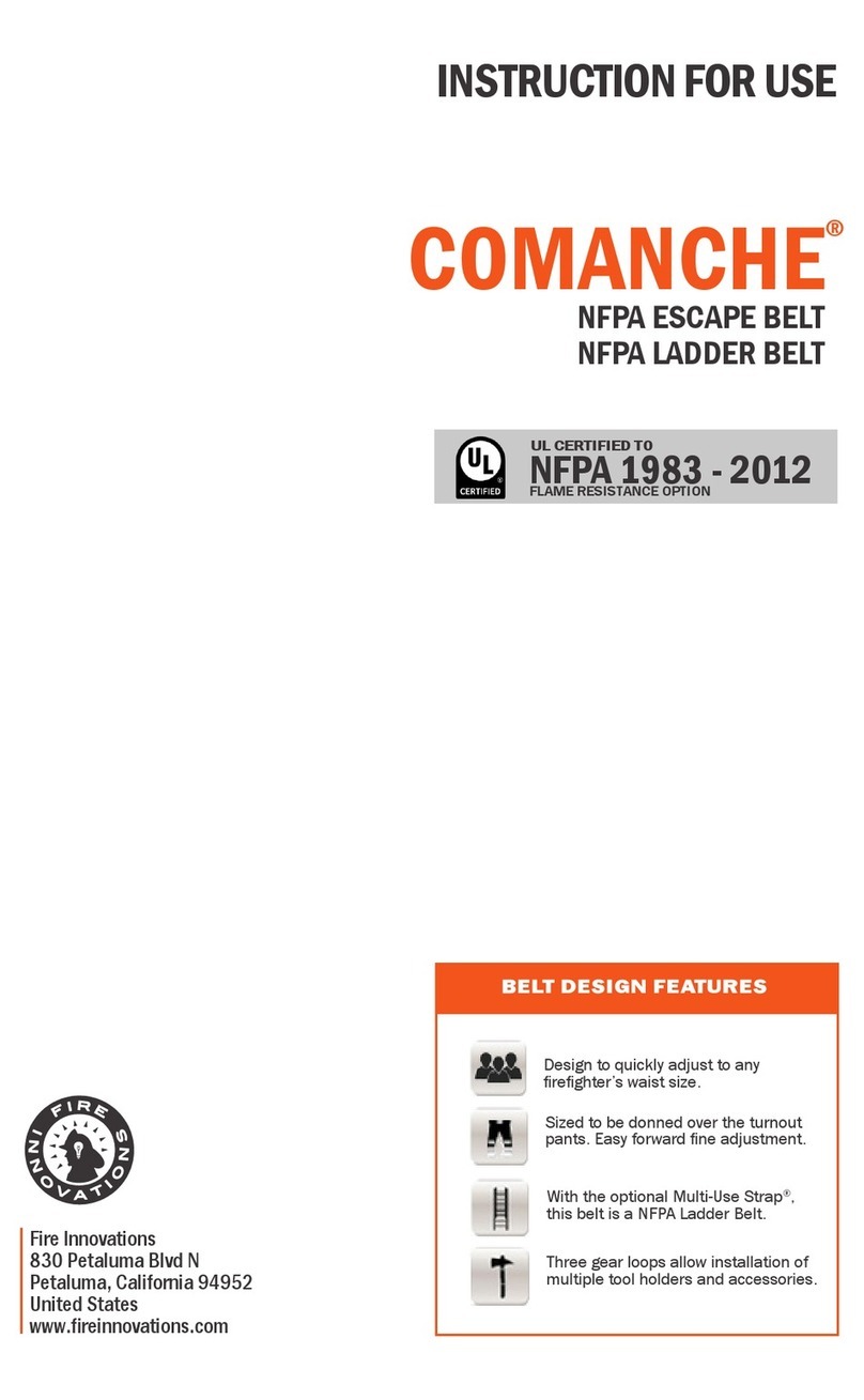 Fire Innovations COMANCHE NFPA ESCAPE BELT Instructions for use Fire Innovations COMANCHE NFPA ESCAPE BELT Instructions for use