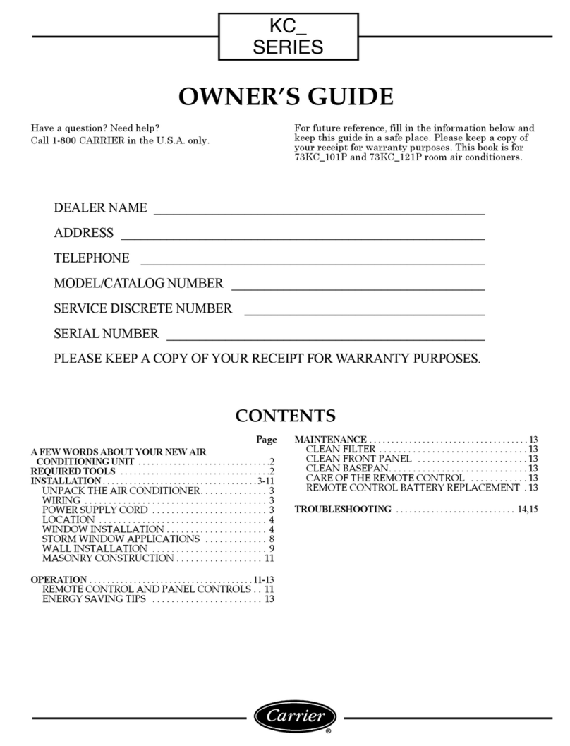 Carrier KC Series User manual