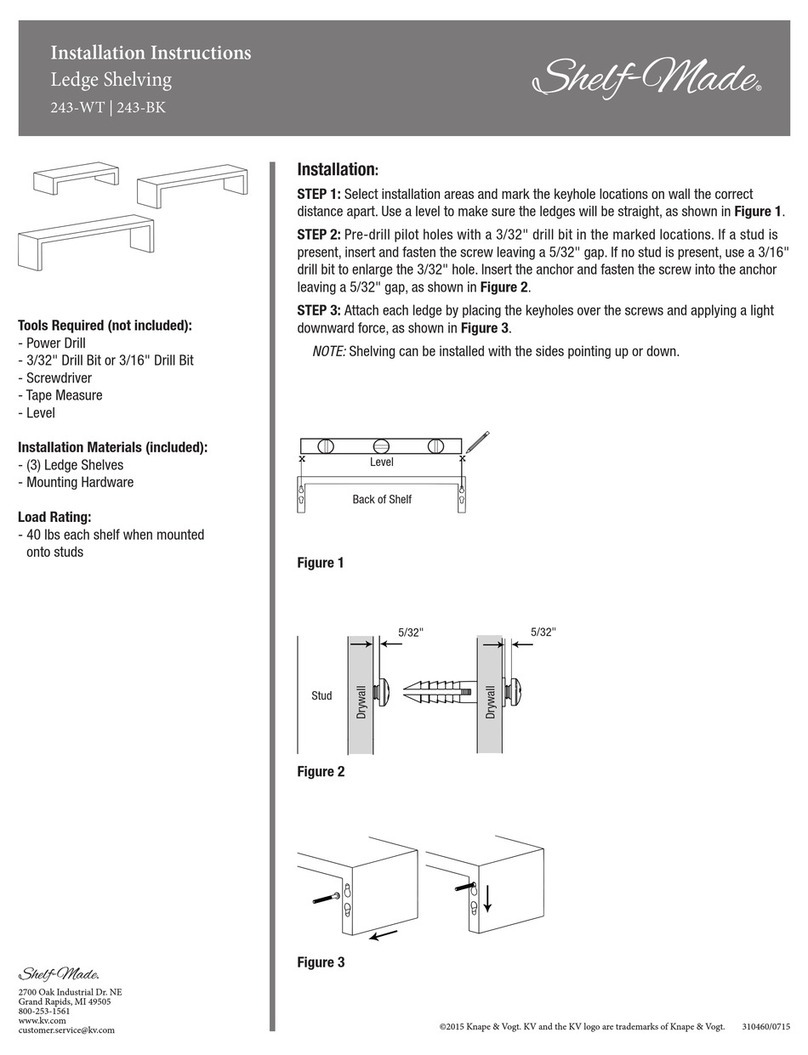 SHELF-MADE 243-WT installation instructions SHELF-MADE 243-WT installation instructions