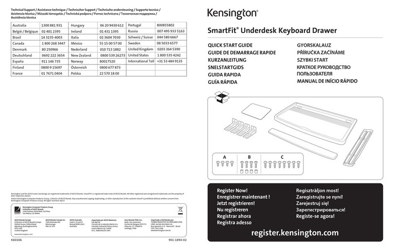 Kensington SmartFit quick start guide Kensington SmartFit quick start guide