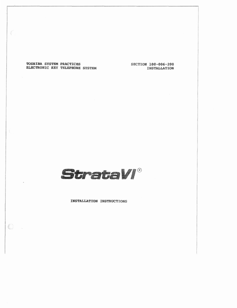 Toshiba Strata VI Series installation instructions