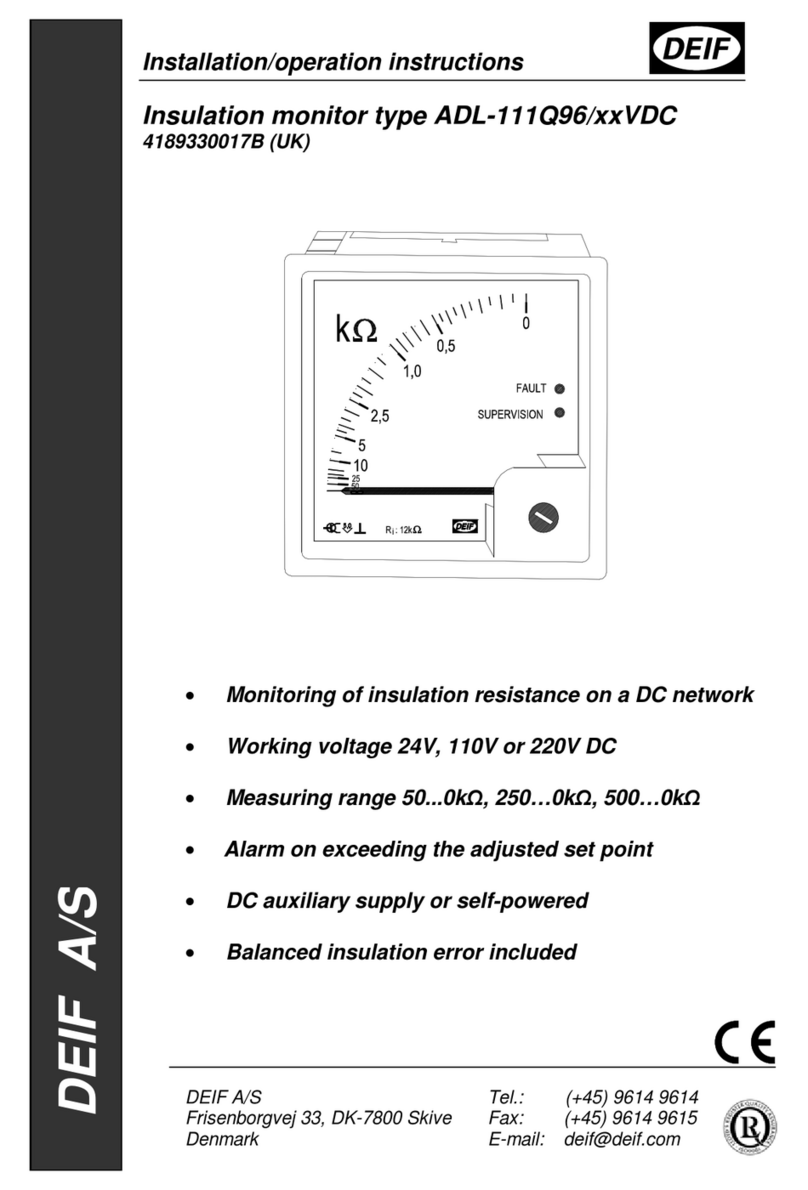 Deif ADL-111Q96/xxVDC Series Installation & operation instructions