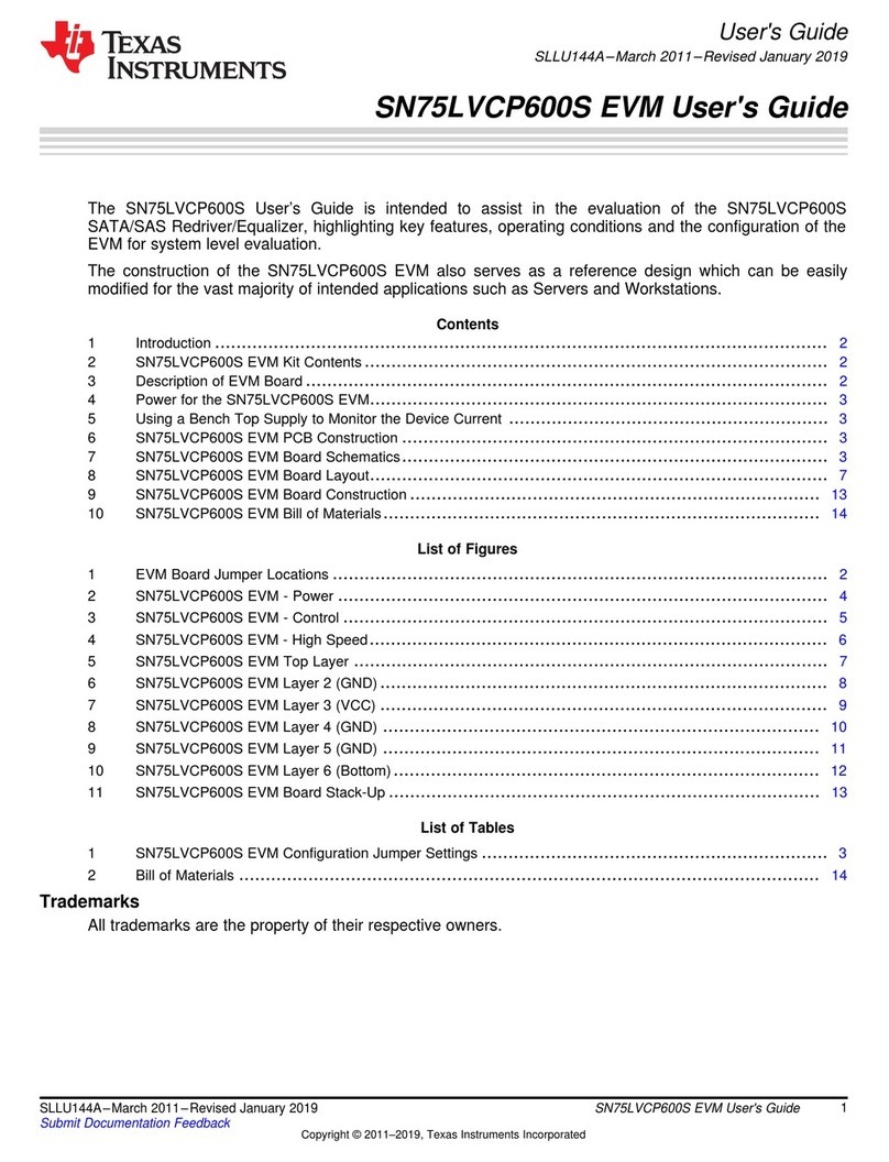 Texas Instruments SN75LVCP600S User manual