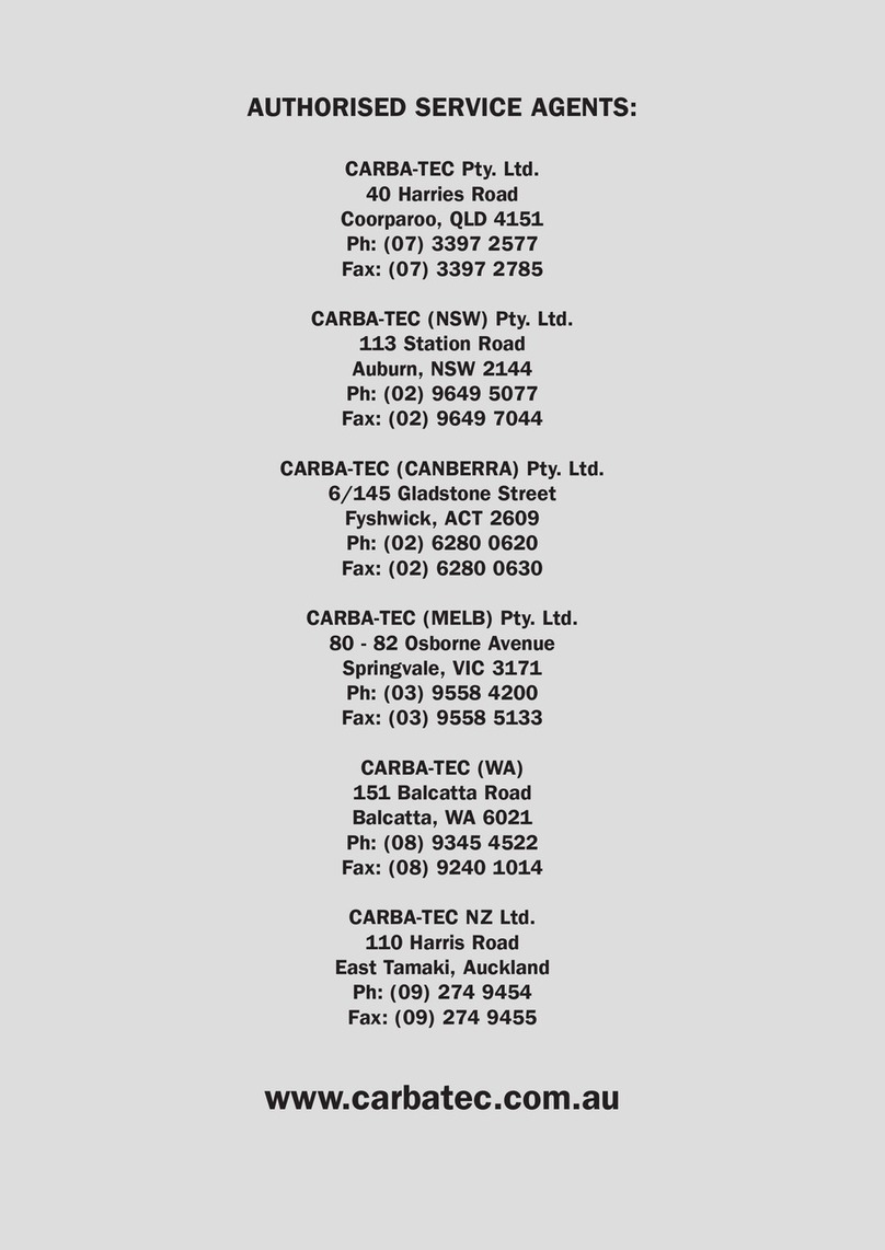 Carbatec CTJ-381 User manual