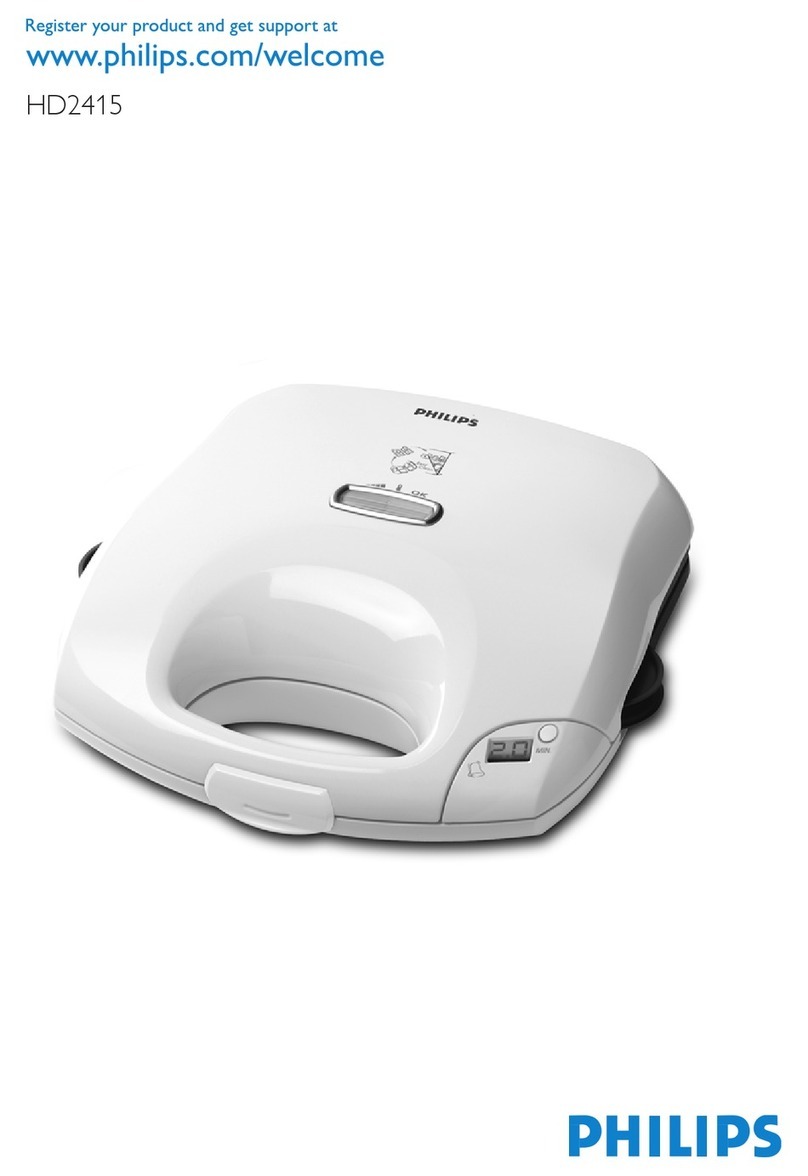 Philips sandwich maker HD2415 manual