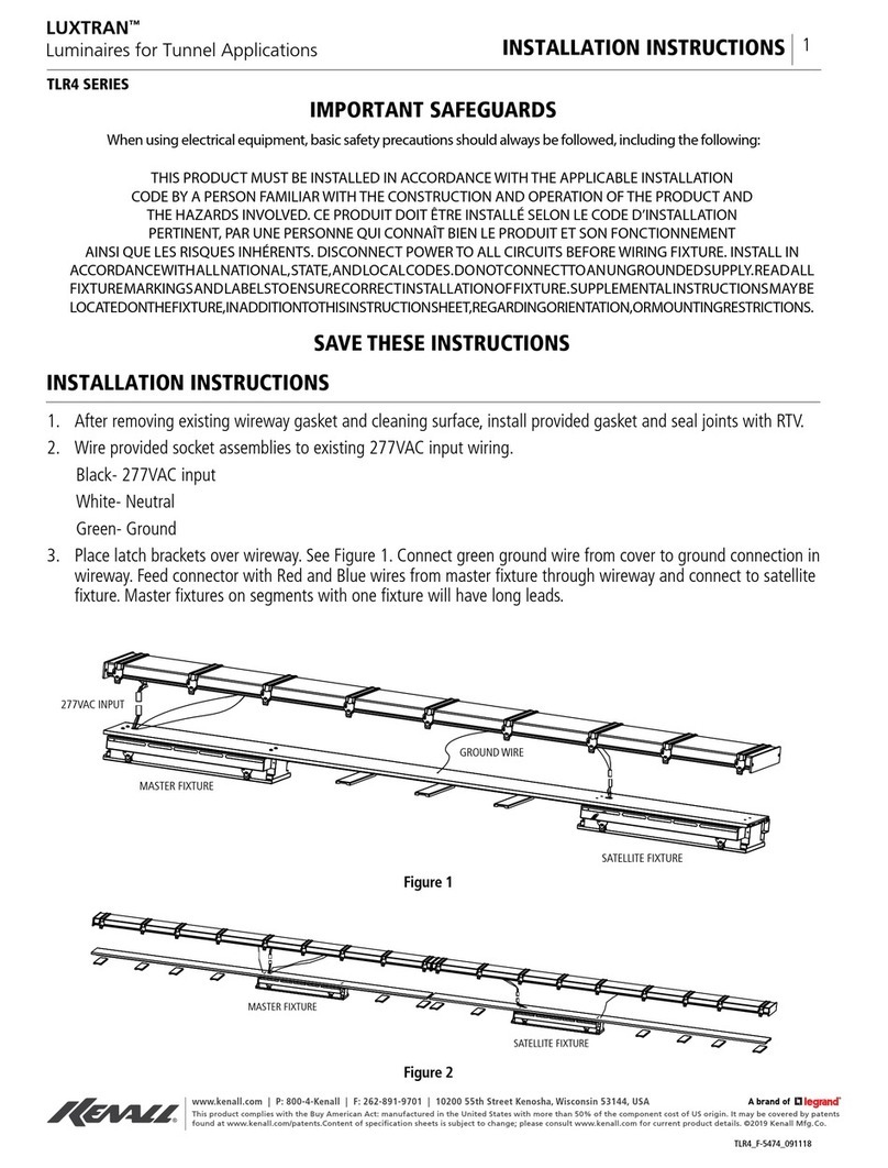 LEGRAND Kenall LUXTRAN TLR4 Series User manual