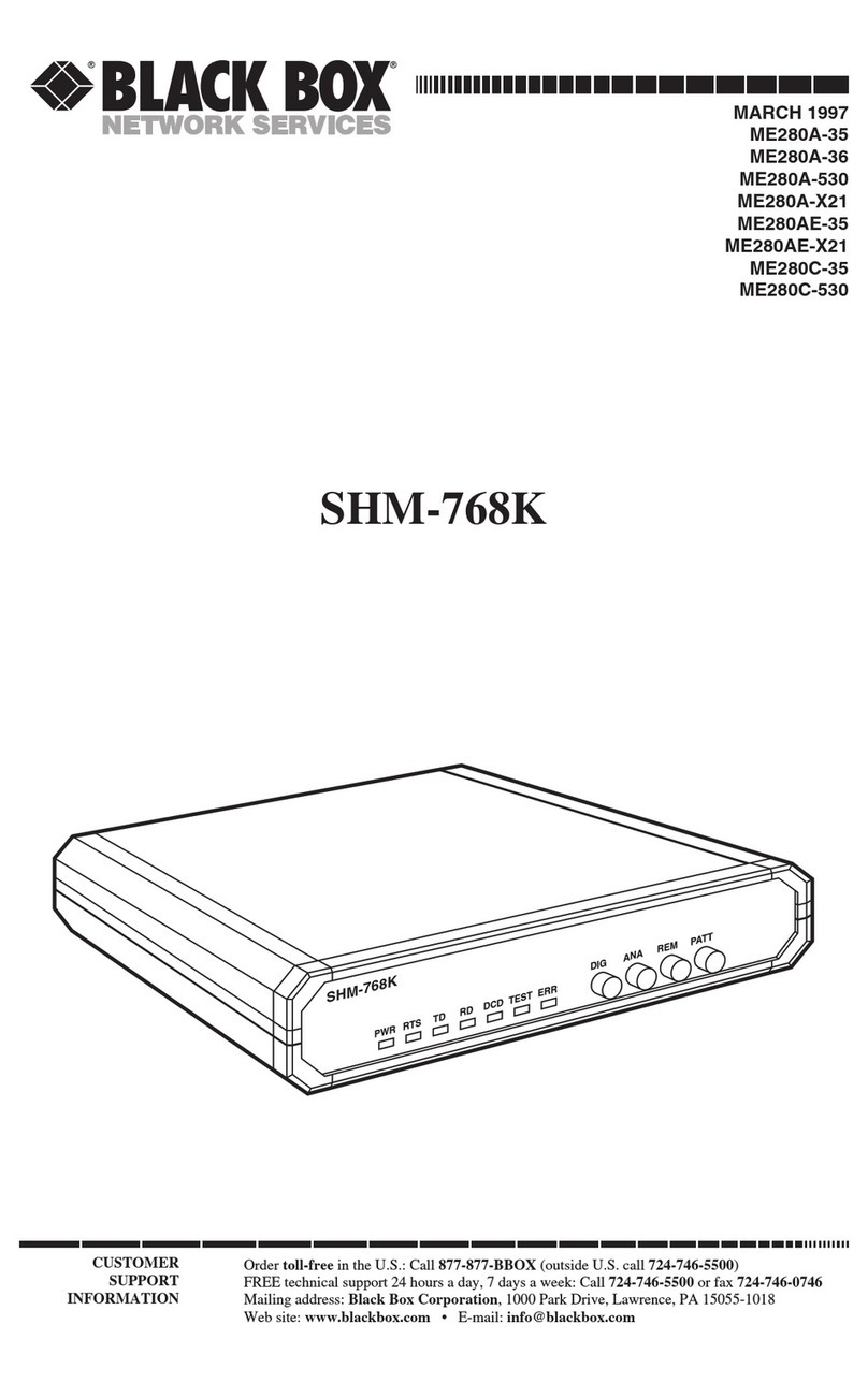 Black Box SHM-768K Series User manual