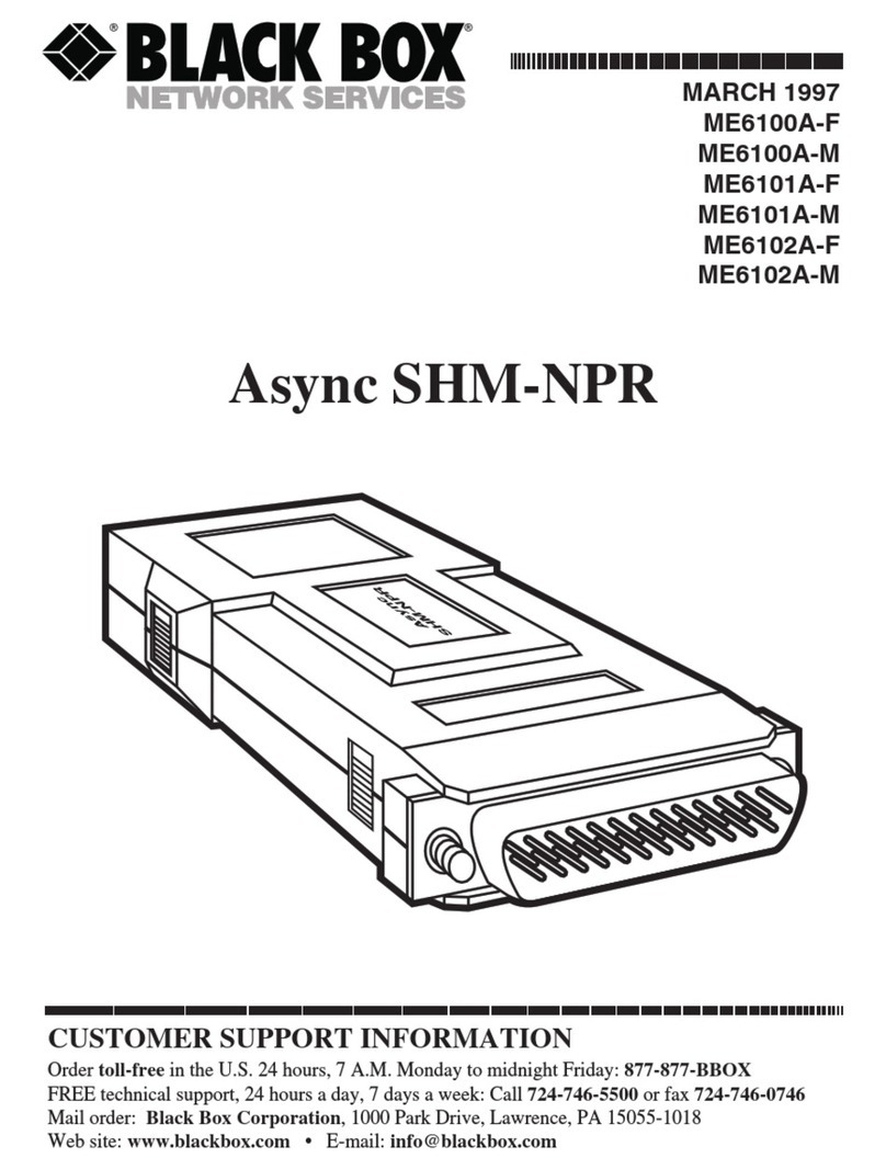 Black Box SHM-NPR Series manual