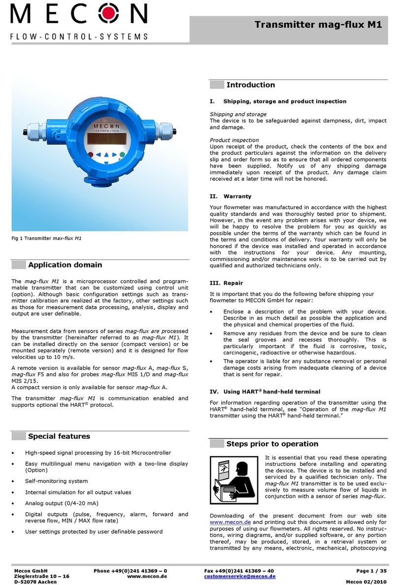 Mecon mag-flux M1 manual