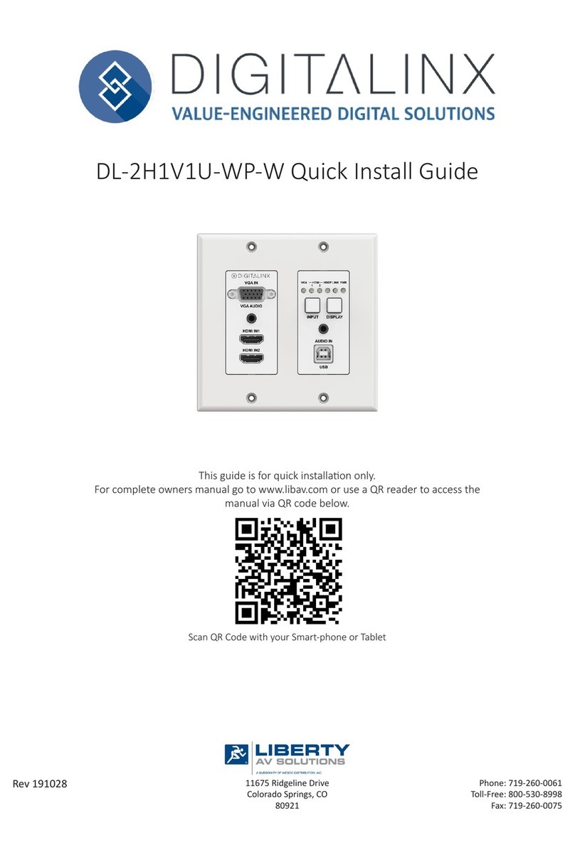 DigitaLinx DL-2H1V1U-WP-W Quick install guide