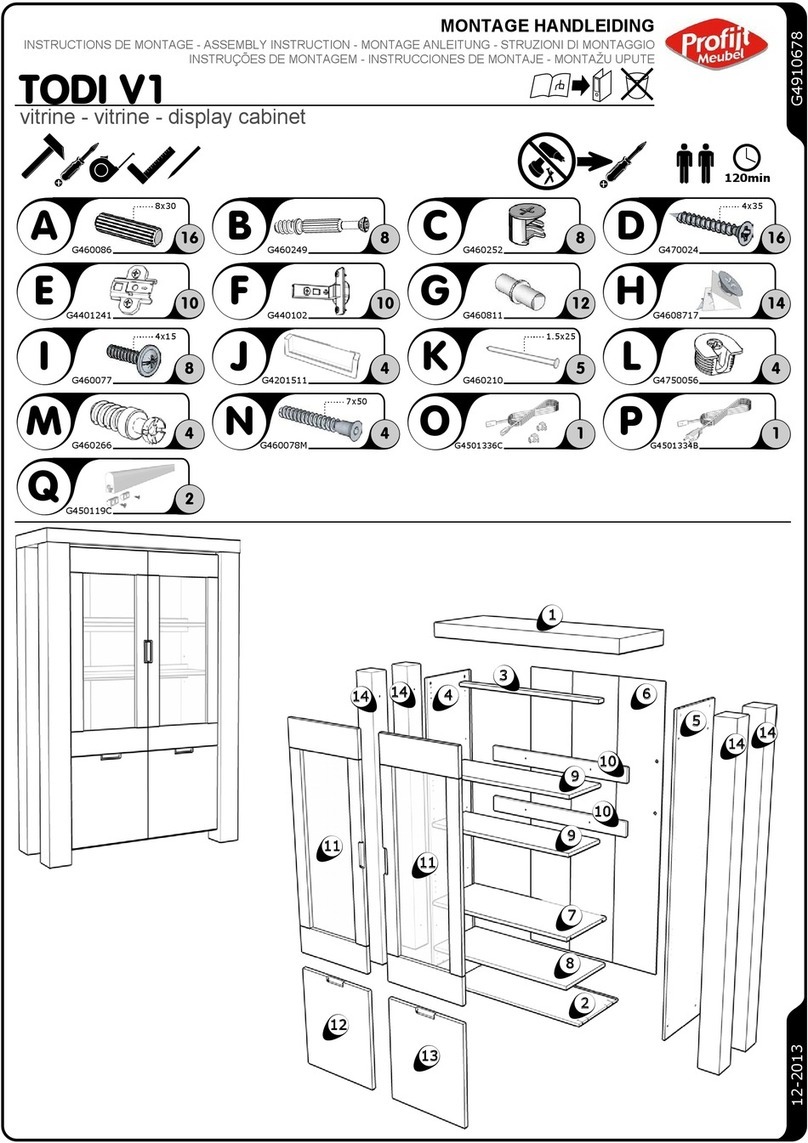 Profijt Meubel TODI V1 Assembly instruction Profijt Meubel TODI V1 Assembly instruction